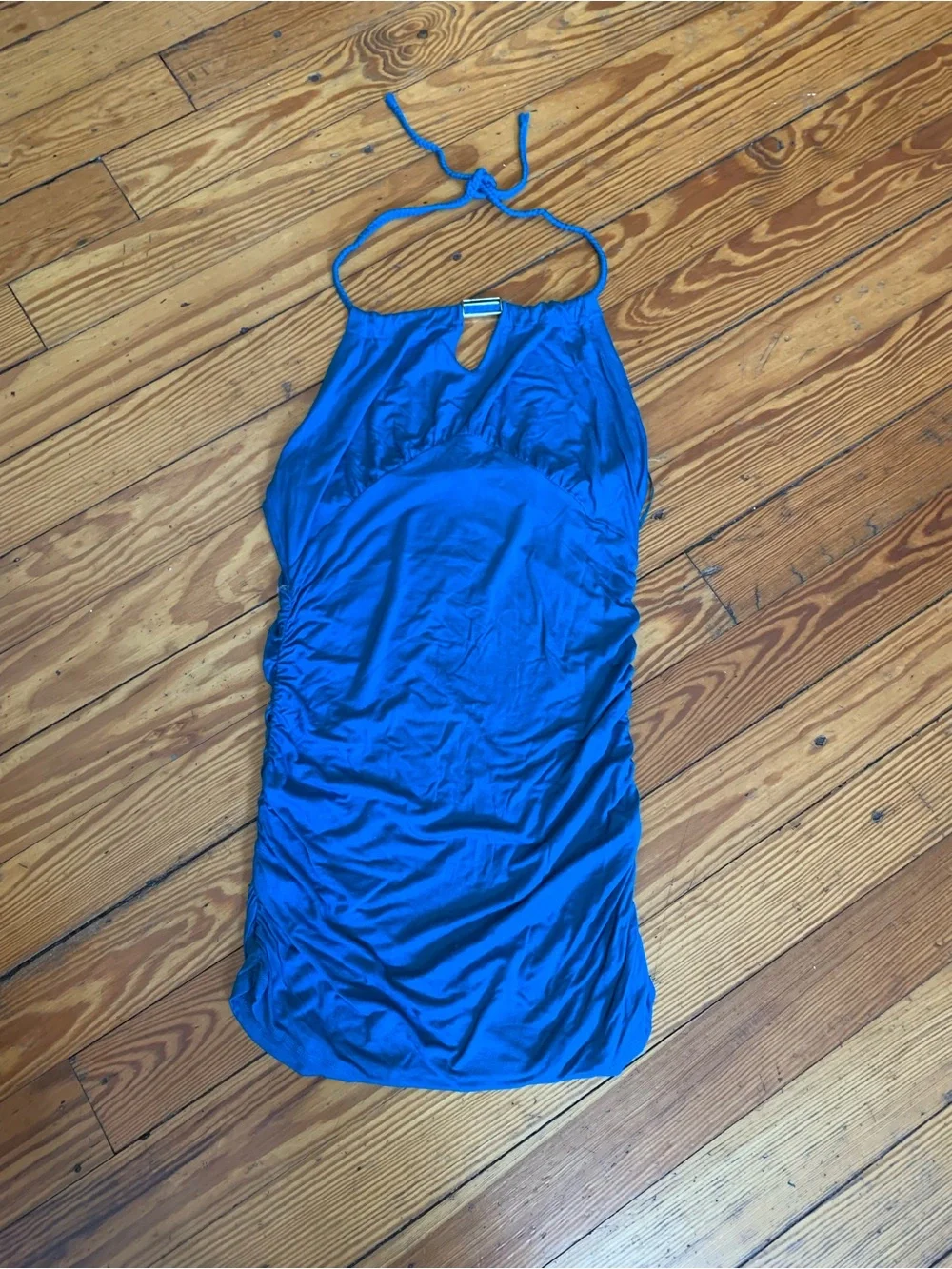 Cable & Gauge Teal Scoop Neck Top - Vibrant Teal Knit Size S